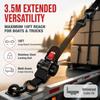 1pc/2pcs/4pcs Stainless Steel Ratchet Tie Down Straps Black Truck Tie Down Belts  Truck