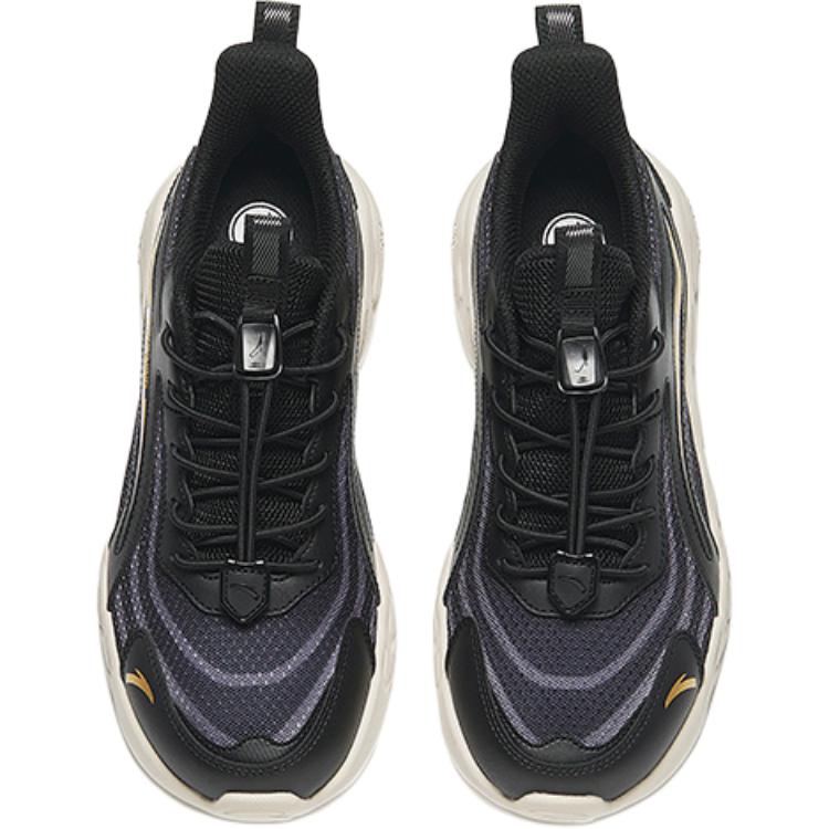 Anta Kids Mesh Comfortable Versatile Breathable Low-Top Running Shoes Men Running Shoes Black Gray A12435503-7