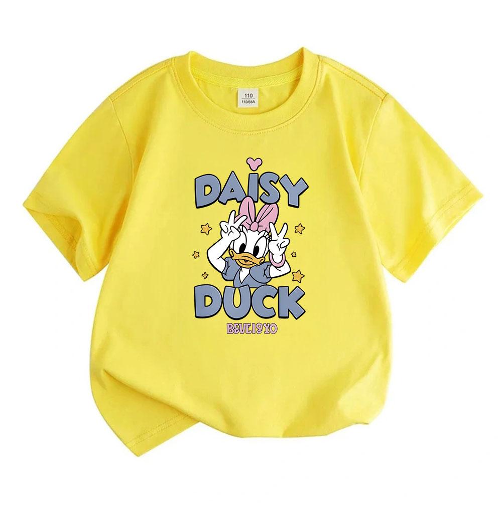 Cute Daisy Duck Print Kids Boys Girls 100% Cotton T-shirt Ca