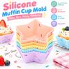 20PCS Flexible Silicone Silicone Baking Cups Cupcake Liner  Cake Baking