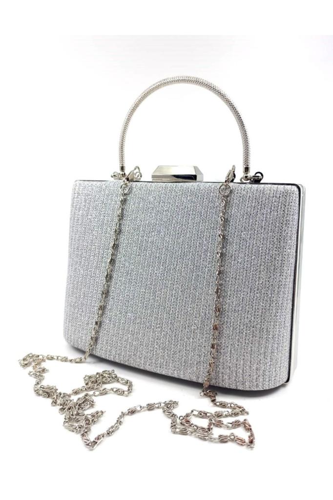 Women's Stylish and Useful Evening Dress Bag Gold Glitter Tablet Evening Dress Bag