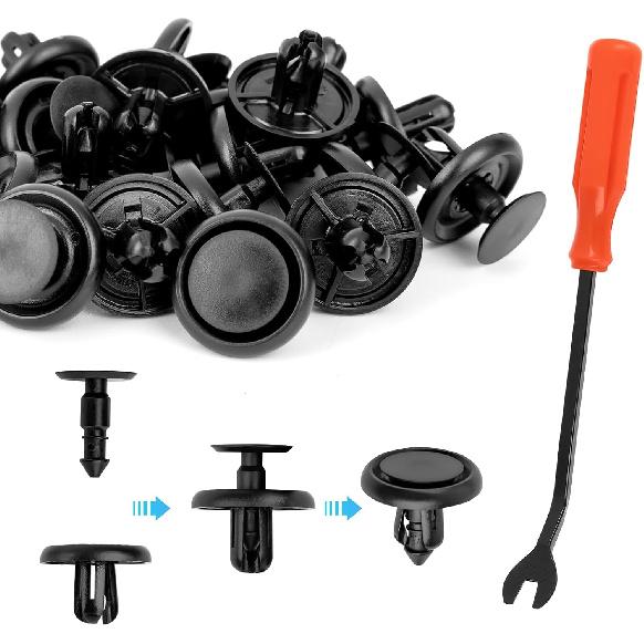 15Pcs Super Front Bumper Cover Engine Splash Guard Shield Front Fender Inner Liner Clips Pins Fasteners Rivets Fits for Honda Acura Odyssey CRV