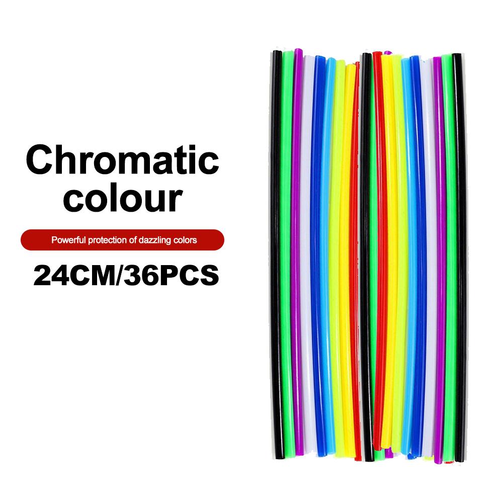 36 шт. универсальные чехлы для спиц велосипеда, защитные чехлы для спиц мотоцикла, велосипеда для бездорожья, трубки, украшения для велосипеда 17/24 мм