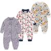 Newborn Long Baby Zipper Front Baby Months [MAMIMAKA] Coveralls, Sleeves, Clothes, Pajamas, Autumn/Winter, Opening, Shower, 6-9