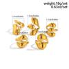 Ingemark 5Pcs/Set Vintage Irregular Droplet Shaped Open Rings Women 2026 Trendy Gold Color Chunky Thick Ring Aesthetic Jewelry