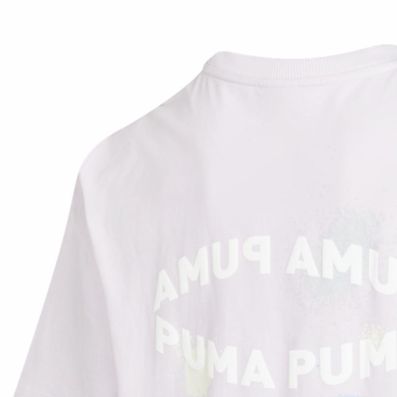 Puma Однотонная спортивная свободная дышащая футболка с круглым вырезом и коротким рукавом для мужчин, розовая 536087-17