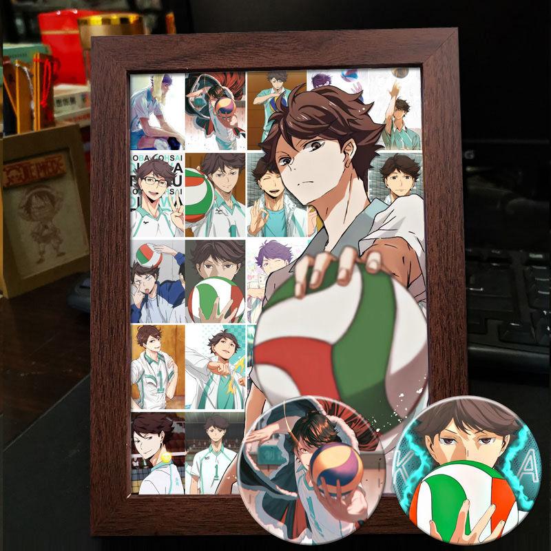 Хайкю!! Украшение фоторамки: Кагеяма Тобио и Хината Шоё - Готовая фоторамка-дисплей в подарок