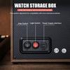 USB-заводка для автоматических часов 4/2/1 отсек Шейкер для часов Деревянная коробка Супермотор Синяя светодиодная подсветка Дисплейная коробка для ювелирного магазина