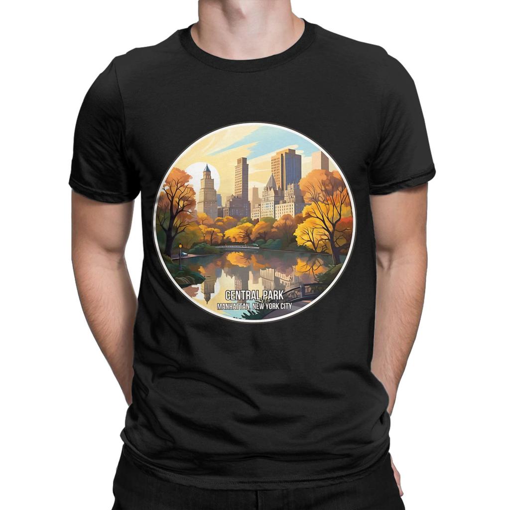 Central Park Manhattan NYC Funny 100% Cotton T-Shirt central park season 3 Tees Tops For Men