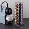 Metal Coffee Pods Holder Tower Chrome Plating Stand Coffee Tamper Capsules Storage Rack