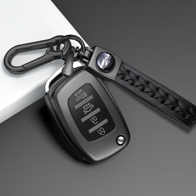 4 Bottons Filp Car Key Case Fob Cover Shell For Hyundai Santa Fe Sonata Tucson I40 Ix45 2013 2014