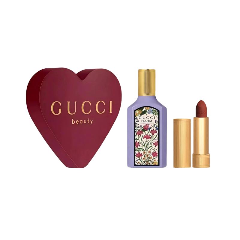 Gucci Набор парфюмерии Dreamy Mulan Помада в золотом тюбике Цвет Бархатный туман Набор из двух предметов: Женский парфюм Qimeng Mulan 50 мл + Бархатная помада Mist 208 3,5 г