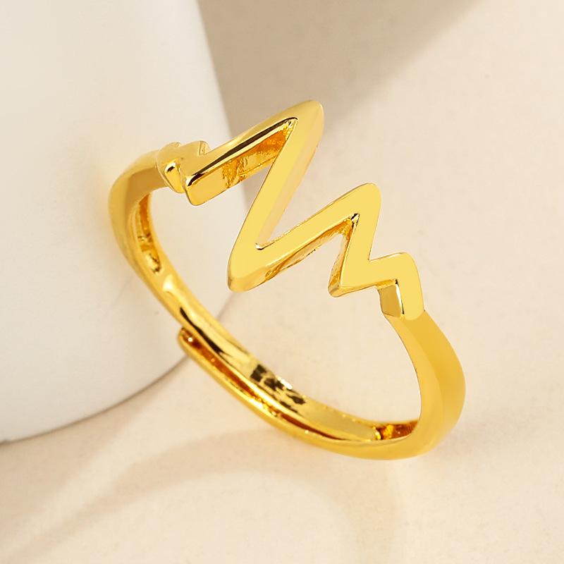 Твист Электрокардиограмма Древнее Кольцо Пять Императоров Деньги Корона Дуодуо Ретро Этнический Стиль Гравировка