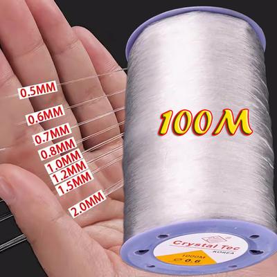 100 м Прочная Эластичная Хрустальная Нить для Бусин Шнур Изготовление Украшений Ожерелье Браслет DIY Бусины Прозрачная Нить Растягивающаяся