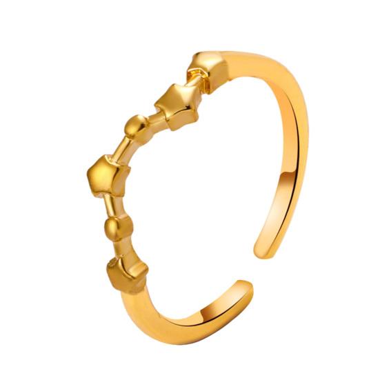 Студенческое кольцо Покрытие гальваникой Регулируемое открытие Звезда Символ Кольцо для пары Совпадающее кольцо Сплав Ювелирное изделие Подарок