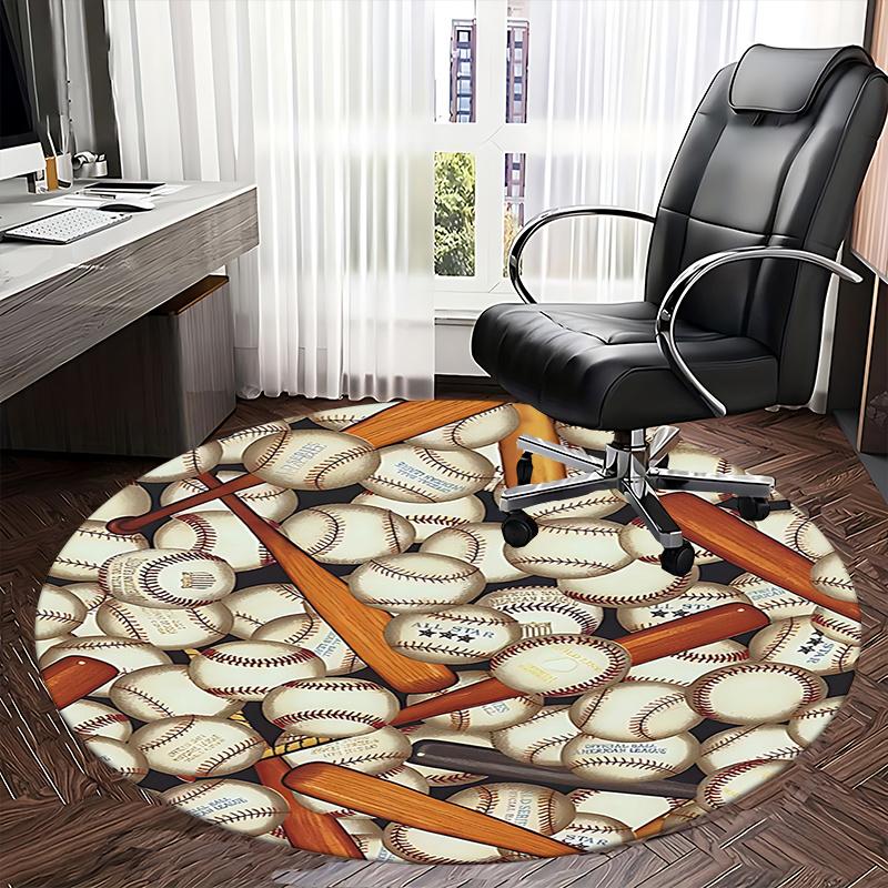 Baseball Office Carpet Chair Mats, Sports Themed Desk Mat for Home Office, Baseball Lover Gifts, Baseball Accessories1118014a