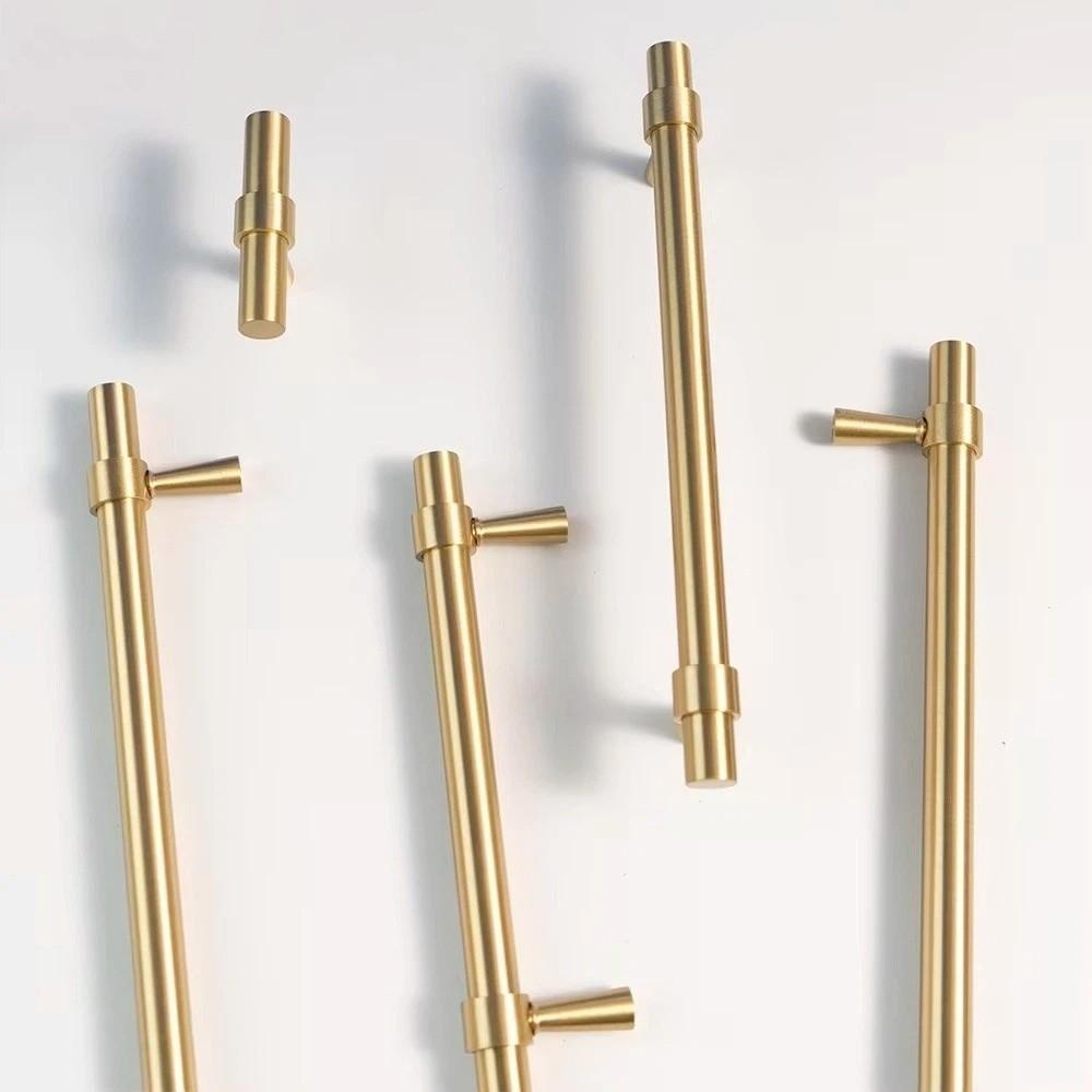 T Shape Drawer Pulls Satin Brass Furniture Handles Modern Cabinet Handles Kitchen Cabinet Wardrobe