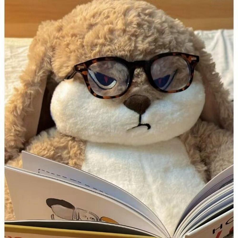 35СМ Милая Плюшевая Игрушка Зайчик с Длинными Ушами Длинноволосая Большая Подушка-Пропитка Кукла Животное Кролик Чтобы Дарить Детям Рождественский Подарок на День Рождения