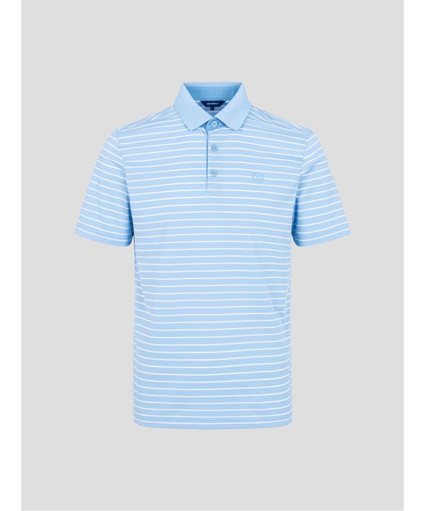 BEANPOLE GOLF Мужская охлаждающая футболка с мелкой полоской, короткий рукав - Небесно-голубой