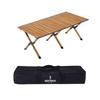 HODTOWN Portable Wood Grain Aluminum Camping Table