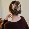 Woolen Women Headwear Weave Ponytail Hairpin New Flowers Shark Hair Clip  Women