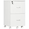 Office Desk Storage Cabinet On Wheels File Cabinet Office Armory 2 Lockable Drawers In MDF Particle Board Dim. 43L X