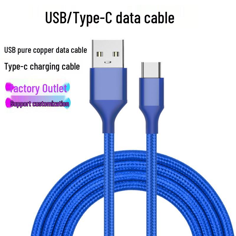 Кабель USB Type-C для быстрой зарядки Android - Высокий ток 3А, Алюминиевый сплав, Передача данных
