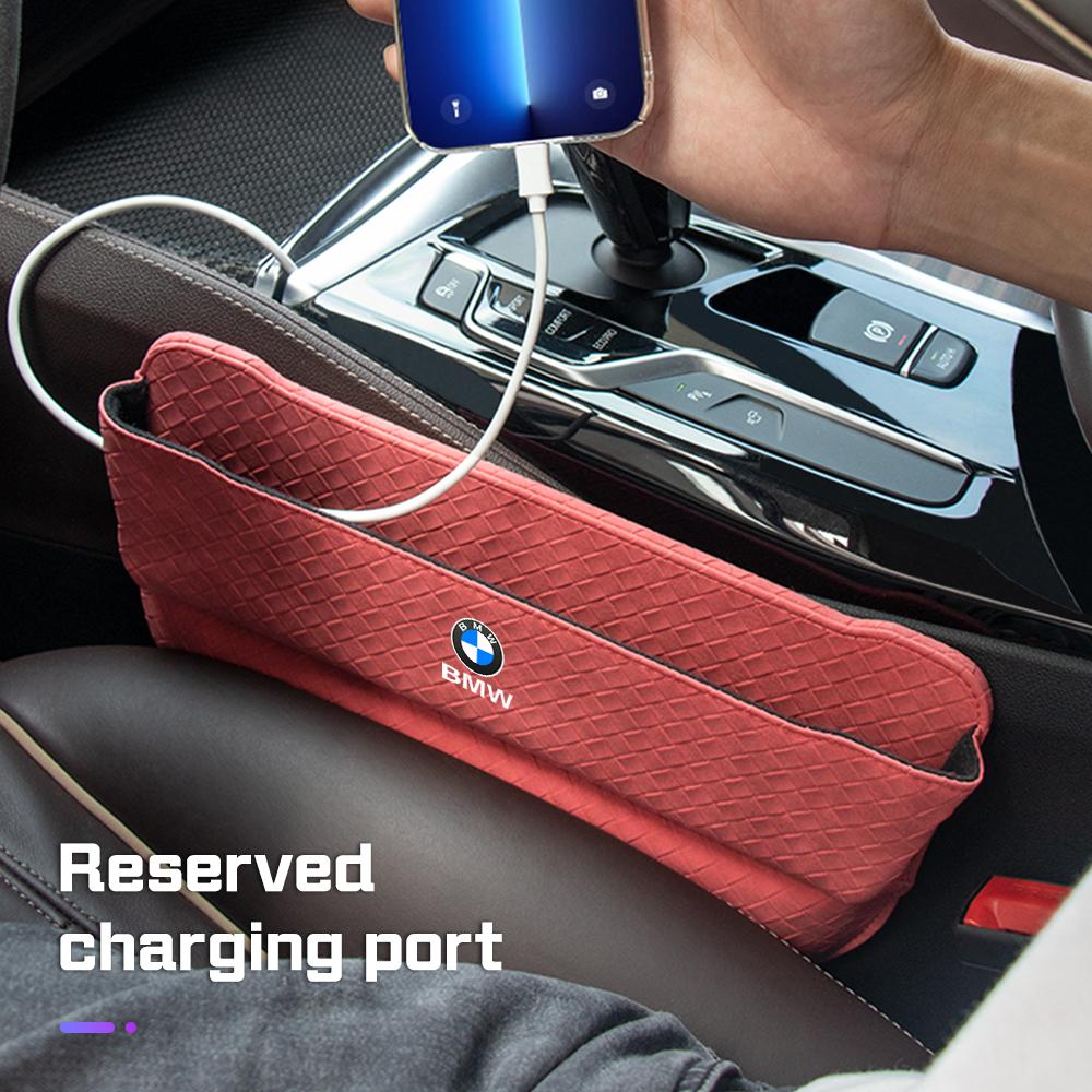 Suede Car Center Console Gap Storage Box Accessorie For BMW E46 E90 E91 F48 F25 F15 F01 F10 G20 G30 G32 X1X3 X5X6 X7 G01 G02 G05 HOPDJ1