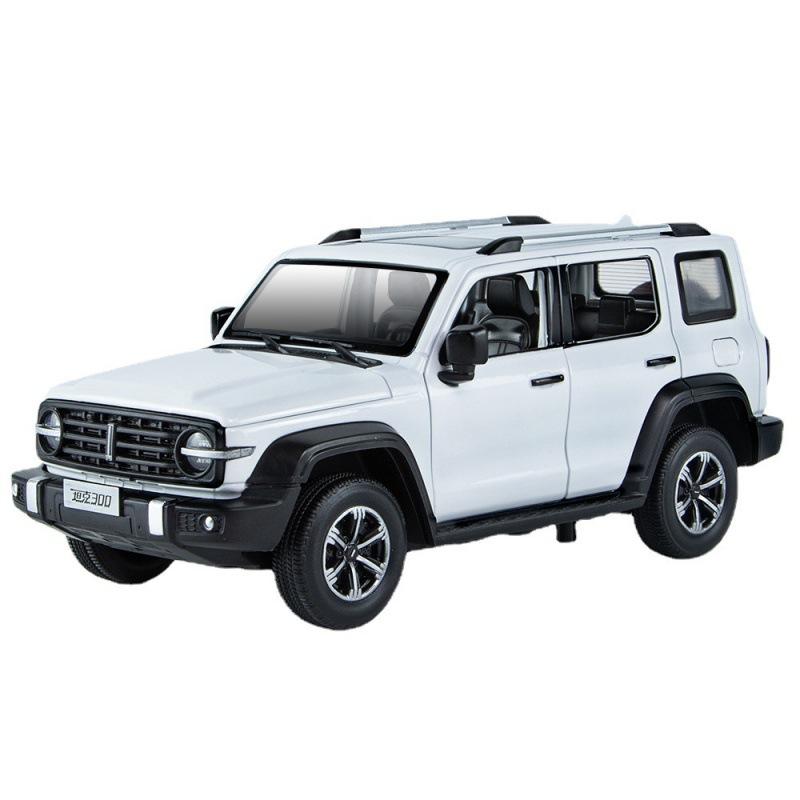 Новый 1:24 Tank 300 SUV Модель автомобиля из литого металла Игрушечный внедорожник Модель автомобиля Звук и свет Инерционный механизм может открывать дверь Детский мальчик Подарок