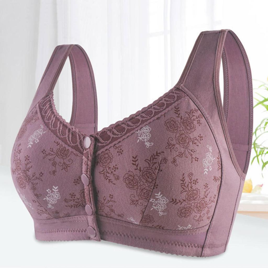 Бюстгальтер с застежкой спереди, высокоэластичный, супер мягкий, впитывающий пот, с принтом, без стального кольца, бюстгальтер, бюстгальтер для женщин