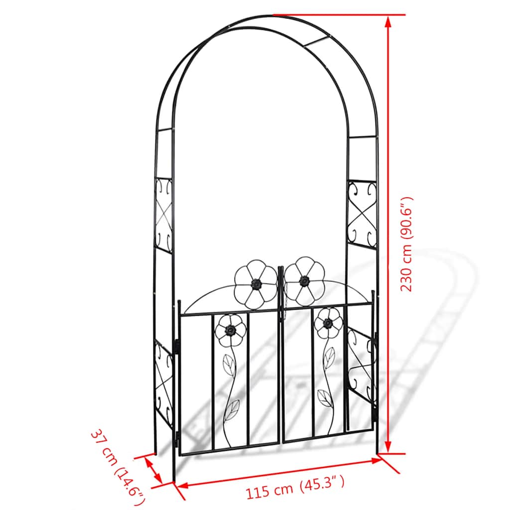Garden Arch / Garden Gate with Rose Trellis Climbing Plant Grid Rose Column Espalier Pergola