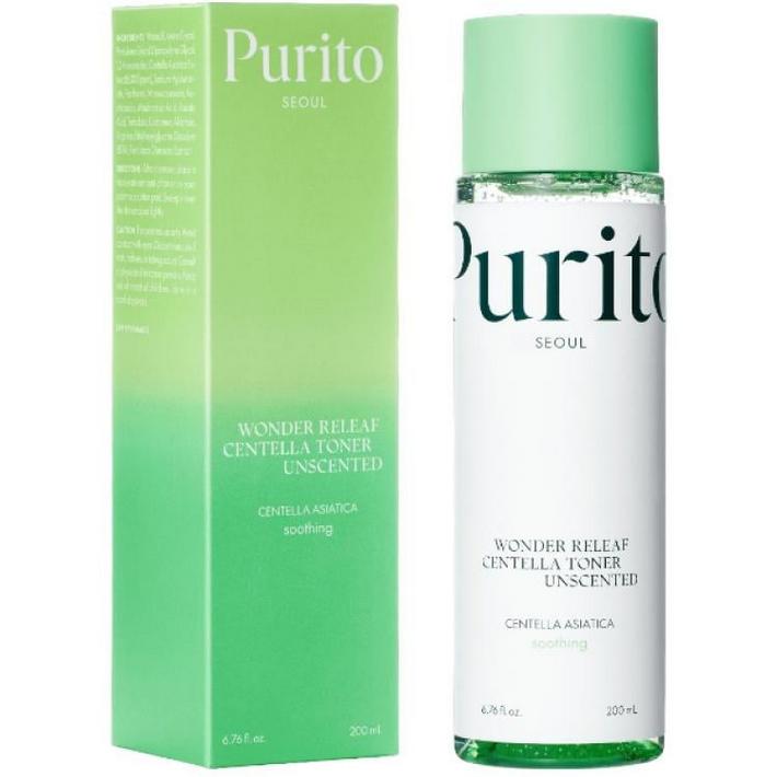 Purito Wonder Releaf Centella Тонер без отдушки 200 мл / Питательный, Увлажняющий, Корейская косметика, Kbeauty