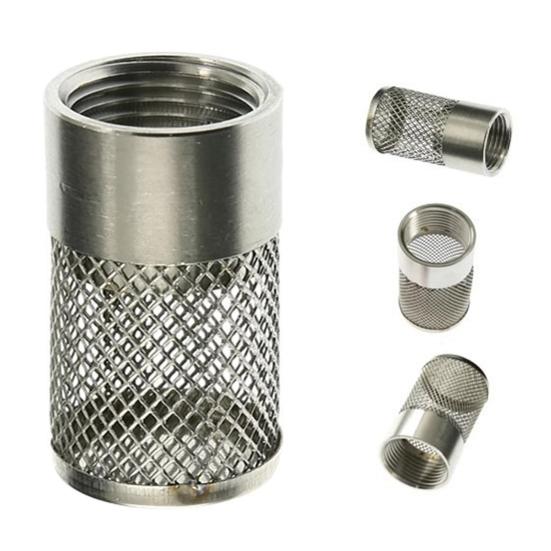Inlet Suction Strainer Stainless Steel Garden Hose Inlet Filter Mesh Easy Install Intake Hose Pickup Filter Head for Irrigation Water Pump Filter