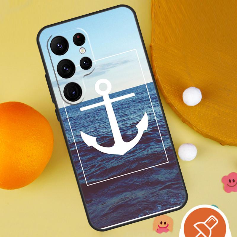Nautical Anchor Boat Sea Case For Samsung Galaxy S25 Ultra S24 S23 S22 S21 Ultra S9 S10 S20 Plus S24 FE Funda Cover