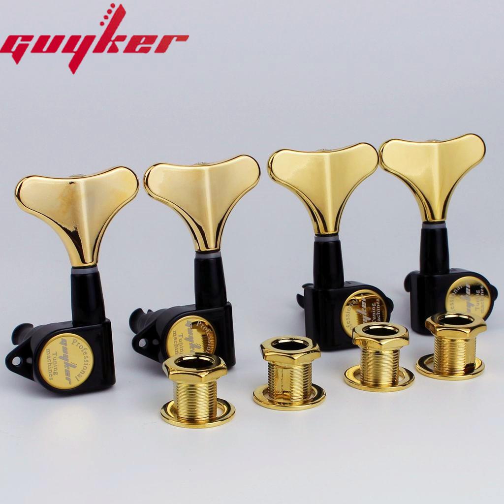 Новые закрытые колки Guyker для бас-гитары, черное золото
