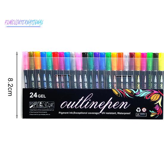 Набор ручек с металлическими блестками 8/12/24 цвета для детей и подростков — быстросохнущие, плавные, забавные принадлежности для рисования каракулей