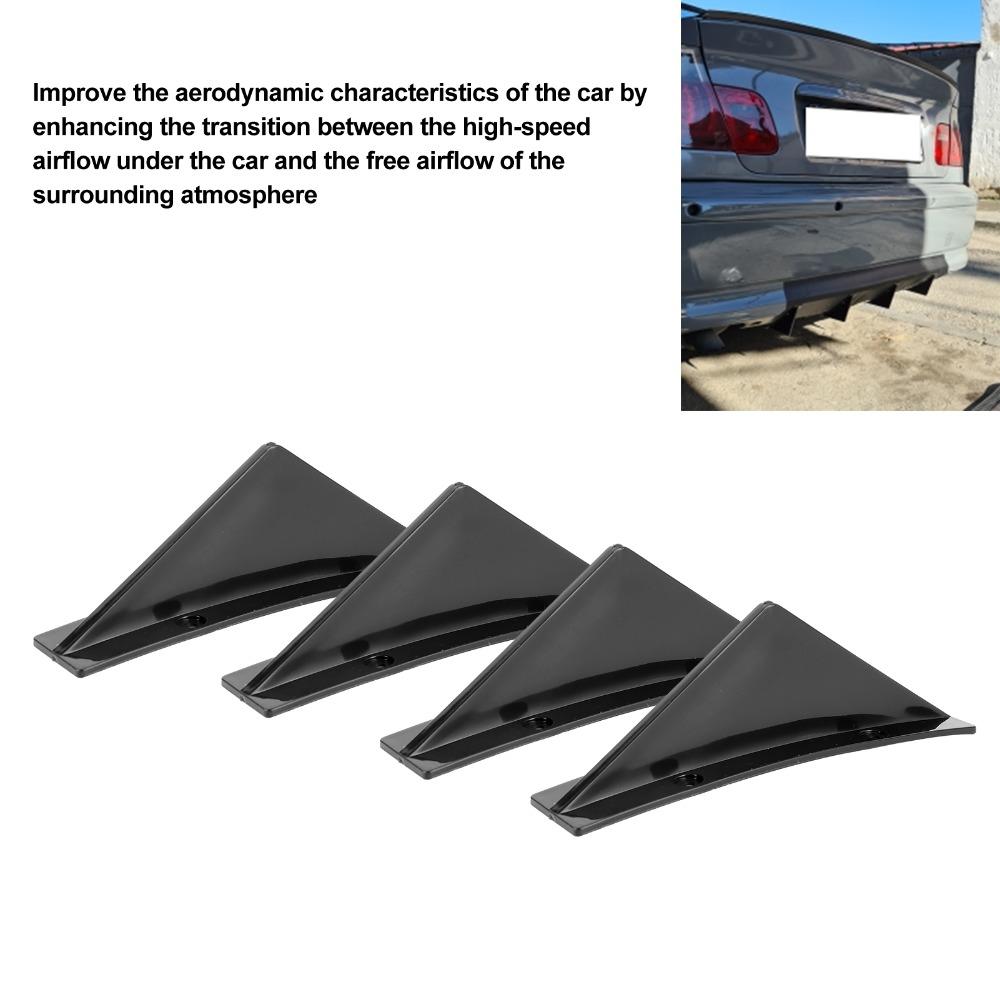 ABS Shark Fin Spoiler Universal Diffuser Lip Spoiler Sleek Rear Bumper Lip Body Appearance Upgrade