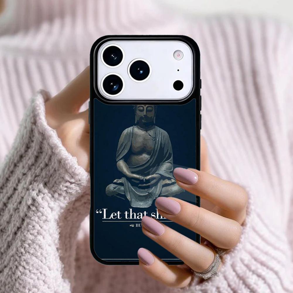 Отпусти Это Дерьмо Будда Чехол Для Apple iPhone 17 Air 16E 15 14 Plus 13 12 11 Pro Max Mini Funda Чехол