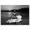 Canvas print, Buddha figure on stones