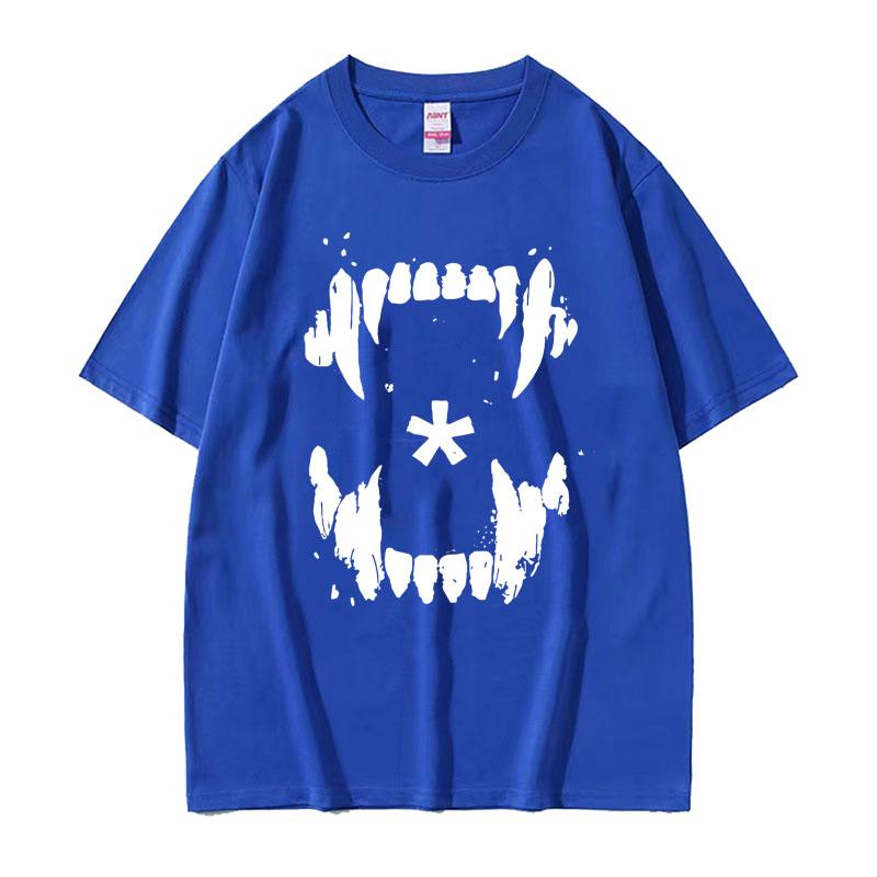 Rapper Playboi Carti Opium Teen X Print T ShirtUnisex's Clothing Hip Hop Vintage T Shirts Male 100% Cotton Oversized T-shirt