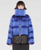 Add Short Down Jacket With Detachable Scarf (Navy) [8Aw333]