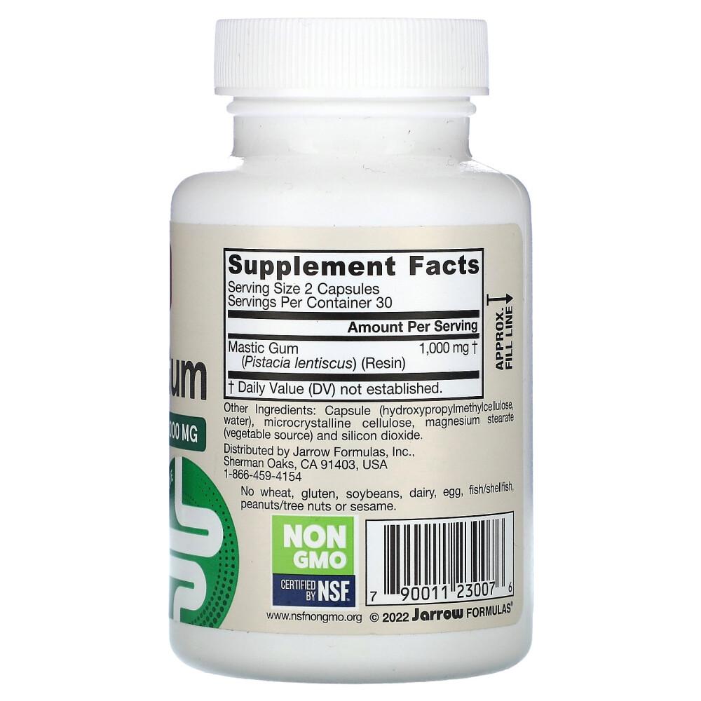 Jarrow Formulas Mastic Gum 1000mg, 60 Veggie Capsules (500mg Per Capsule)