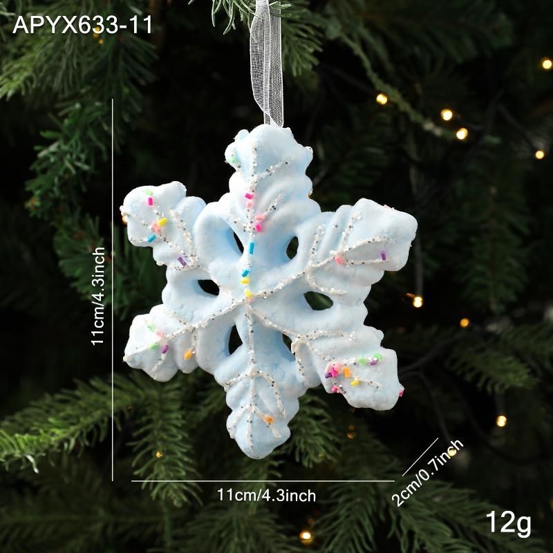 New Christmas Ornaments Cute Pink Cartoon Macaron Foam Candy Christmas Tree Pendant Pendant Props