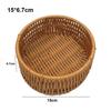 Твердость Ротанг Плетеная Тканая Сервировочная Корзина Ручной работы Ротанговая Корзина