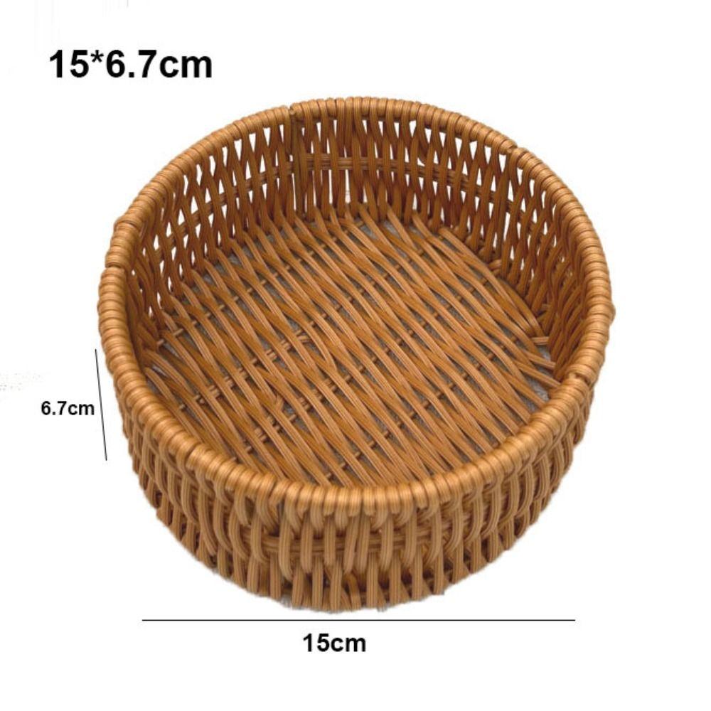 Плетеная корзина для хлеба, фруктов, овощей, жесткая, для ресторана, сервировочная, настольная витрина