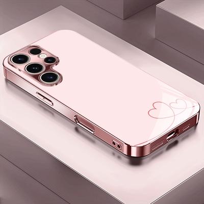 Стеклянный чехол для телефона с металлическим рисунком, подходящий для Samsung Galaxy S26 S25 S24 S22 S21 S20 FE/Ultra/Plus, противоударный