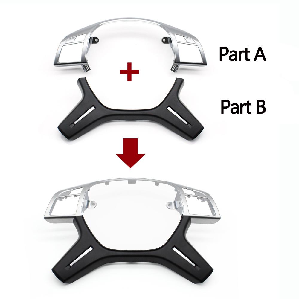 Car Accessories Chrome Steering Wheel Decorative Cover Trim Panel For Mercedes Benz C E M ML GL GLS G Class W204 W212 W166 W463