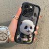 Милый силиконовый чехол для телефона с пандой для iPhone 11 13 16 Pro Max 15 14 12 XS X XR 7 8 Plus SE 16promax 15promax противоударный чехол Funda