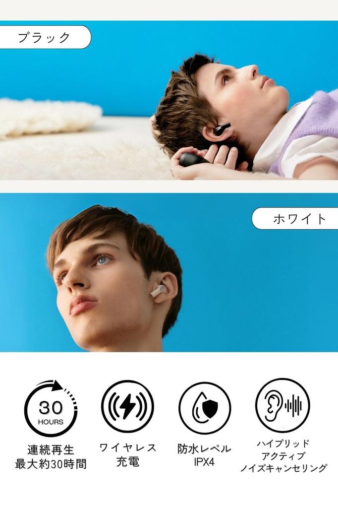 СУДИО E3 (черный) Беспроводные внутриканальные наушники (Bluetooth 5.3, с микрофоном, совместим с iOS/Android, водонепроницаемость IPX4), Активное шумоподавление, Мультипойнт