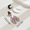 Ethnic Style Colourful Dangle Earrings Acrylic Portraits Earrings Y2K Pendientes Earrings  Beach